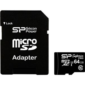 シリコンパワー 【UHS-1対応】microSDXCカード 64GB Class10 UHS Class3読込90MB/s 書込80MB/s(最大値) SP064GBSTXDU3V10SP