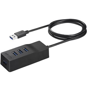 バッファロー USB3.0 上挿し 4ポートセルフパワーハブ ブラック BSH4A110U3BK