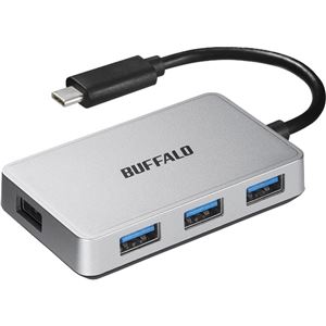 バッファロー USB3.1 Gen1 TypeC 4ポートバスパワーハブ シルバー BSH4U100C1SV 商品画像