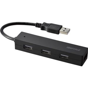 バッファロー USB2.0ハブ 4ポートタイプ 簡易パッケージモデル ブラック BSH4U25BKZ 商品写真