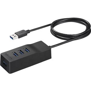 バッファロー USB3.0 上挿し 4ポートバスパワーハブ マグネット付き ブラック BSH4U310U3BK