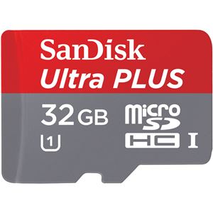 サンディスク ウルトラ プラス microSDHC UHS-I カード 32GB SDSDQUPN-032G-J35A 商品画像