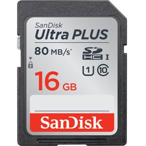 サンディスク ウルトラ プラス SDHC UHS-I カード 16GB SDSDUSC-016G-JNJIN 商品画像