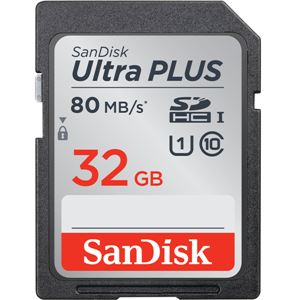 サンディスク ウルトラ プラス SDHC UHS-I カード 32GB SDSDUSC-032G-JNJIN 商品画像
