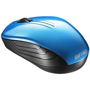 バッファロー 無線 BlueLED 3ボタン スタンダードマウス ブルー BSMBW107BL