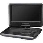 グリーンハウス 9型ワイド ポータブルDVDプレーヤー 乾電池 ブラック GH-PDV9W-BK