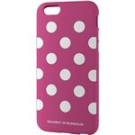 エレコム iPhone 6用シリコンケース/女子柄/液晶保護フィルム付/ドット(ピンク) PM-A14SCG01