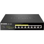 D-Link 8ポート 10/100/1000BASE-T(PoE+ポート:1〜4)アンマネージドスイッチ(最大68W給電/外部電源)(リミテッドライフタイム保証) DGS-1008P/D1