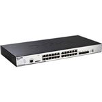 D-Link 24ポート 10/100/1000BASE-T(内4SFP Combo)+10GBASE-CX4×2 スタッカブルL2スイッチ SI版(リミテッドライフタイム保証) DGS-3120-24TC/SI