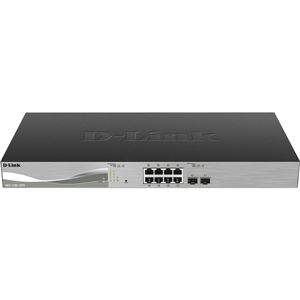 D-Link 8ポート 10ギガ(100/1000/10GBASE-T) L2Easyスマートスイッチ(10GBASE-T*8 SFP+Comboスロット*2)(リミテッドライフタイム保証) DXS-1100-10TS