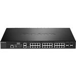 D-Link 100/1000/10G BASE-T×24ポート 10G SFP+スロット(Combo)×4ポートスタッカブル Managed L3スイッチ(リミテッドライフタイム保証) DXS-3400-24TCSI/A1
