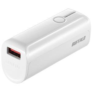 バッファロー スマートフォン/タブレット用 モバイルバッテリー AUTO POWER SELECT搭載3350mAhタイプ ホワイト BSMPB3301P1WH