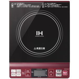 コイズミ IHクッキングヒーター レッド KIH-1402/R