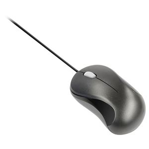 グリーンハウス 光学式 USB接続 クリック静音マウス 簡易パッケージ ブラック MUSSK 商品画像