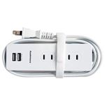 カシムラ 国内タップ Aタイプ AC4口 USB2ポート 3A 1.2m (ホワイト) WM-6