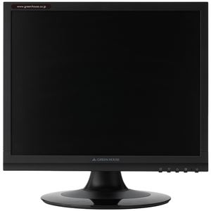 グリーンハウス 17型カラーLED液晶ディスプレイ VGA/DVI ブラック 5年保証 GH-LCS17C-BK