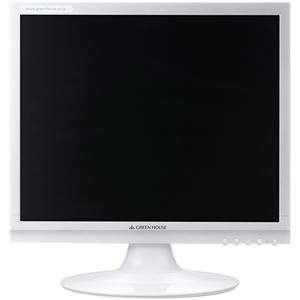 グリーンハウス 17型カラーLED液晶ディスプレイ VGA/DVI ホワイト 5年保証 GH-LCS17C-WH