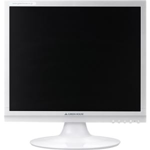 グリーンハウス 17型カラーLED液晶ディスプレイ ホワイト GH-AMC03セット GH-LCS17C-WH-A3