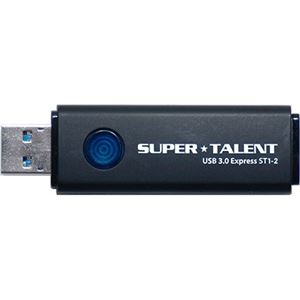 SUPERTALENT USB3.0フラッシュメモリ 128GB ワンプッシュスライド式 ST3U28ES12