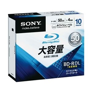 SONY データ用BD-R 追記型 片面2層50GB 4倍速 プリンタブル 白 10枚パック 10BNR2DCPS4