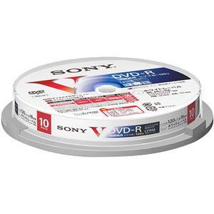 SONY ビデオ用DVD-R 追記型 120分 16倍速 CPRM対応 ホワイトプリンタブル10枚スピンドル 10DMR12MLPP