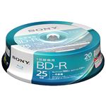 SONY ビデオ用BD-R 追記型 片面1層25GB 4倍速 ホワイトワイドプリンタブル20枚スピンドル 20BNR1VJPP4