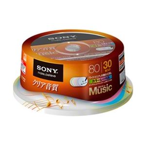 SONY 録音用CD-Rオーディオ 80分 手書もできるカラーMixワイドプリンタブル30枚スピンドル 30CRM80HPXP