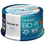 SONY ビデオ用BD-R 追記型 片面1層25GB 6倍速 ホワイトワイドプリンタブル50枚スピンドル 50BNR1VJPP6