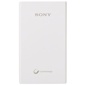 SONY 表面加工で傷付きにくい スマホ用 USBポータブル電源 6100mAhタイプ約1000回繰返し使用可 ハイブリッドゲルテクノロジー ホワイト CP-E61CW