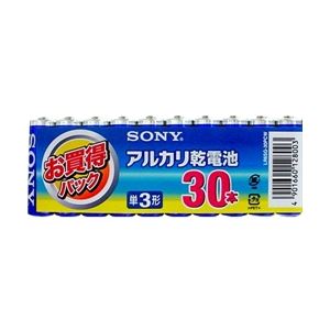 SONY アルカリブルー乾電池 単3形 30本パック LR6SG-30PCW