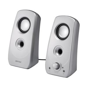 バッファロー 2.0ch マルチメディアスピーカー USB電源/ステレオミニプラグ音源 シルバー BSSP28USV