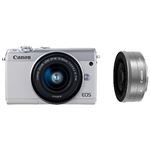 キヤノン ミラーレスカメラ EOS M100・ダブルレンズキット (ホワイト) 2210C034