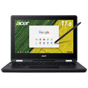 Acer R751TN-N14N (Chromebook/Chrome OS/CeleronN3350/4GB/32GBeMMC/11.6/スタイラス/ペン付/2カメラ/コンバーチブル/モバイル/タッチ対応/WiFi/1年保証/ブラック) R751TN-N14N 商品画像