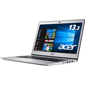 Acer Swift 1 SF113-31-A14Q/S (Celeron N3350/4GB/128GBeMMC/ドライブなし/13.3/Windows 10 Home(64bit)/APなし/ピュアシルバー) SF113-31-A14Q/S 商品画像