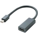 エレコム Mini DisplayPort-HDMI変換アダプタ/ブラック AD-MDPHDMIBK