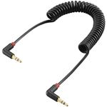 エレコム 車載用3.5φオーディオケーブル/カール/両L型プラグ/1.0m/ブラック CAR-35CLLSBK