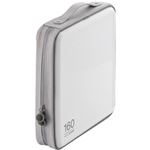 エレコム CD/DVDケース/セミハード/ファスナー付/160枚入/ホワイト CCD-H160WH