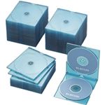 エレコム Blu-ray/DVD/CDスリムプラケース/2枚収納/50パック/クリアブルー CCD-JSCSW50CBU