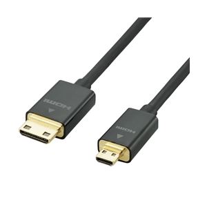 エレコム スーパースリムHDMIケーブル/1.4/micro-mini/1.5m/ブラック DH-HD14EMU15BK