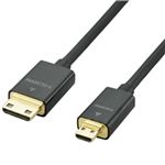 エレコム スーパースリムHDMIケーブル/1.4/micro-mini/1.5m/ブラック DH-HD14EMU15BK