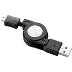 エレコム Micro-USBケーブル(A-MicroB)/PlayStation4用/巻取式/0.7m/ブラック GM-U2CAMBIRL7BK