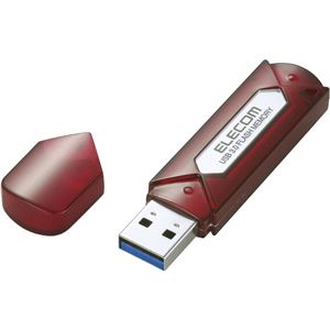 エレコム セキュリティソフト対応 USB3.0メモリ/32GB/レッドシルバー MF-AU332GRS 商品写真2