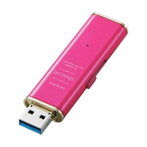 エレコム USB3.0セキュリティ対応スライド式USBメモリ“Shocolf”/16GB/ラズベリーピンク MF-XWU316GPND 商品写真
