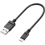 エレコム microUSBケーブル/2A出力/スリム/通信・充電/0.2m/ブラック MPA-AMBX2U02BK