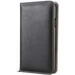 エレコム GALAXY S5SCL23/SC-04F用レザーカバー/横フラップ/保護フィルム付/ブラック PM-SCGS5PLFYBK