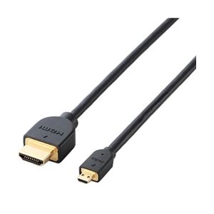 エレコム タブレットPC用HDMIケーブル/HDMI(A・19ピン)-HDMIMicro(D・19ピン)/1.0m/ブラック TB-HD14EU10BK 商品画像