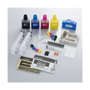 エレコム エプソンインクジェット専用インク+リセッター 3回詰め替えタイプ THE-46KITN