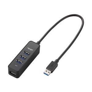 エレコム USB3.0ハブ/マグネット付/バスパワー専用/4ポート/ブラック U3H-T405BBK 商品画像