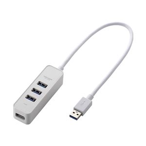 エレコム USB3.0ハブ/マグネット付/バスパワー専用/4ポート/ホワイト U3H-T405BWH 商品画像