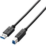 エレコム USB3.0ケーブル(A-B)/2.0m/ブラック USB3-AB20BK